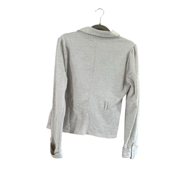 Women's Unbranded Light Gray Ruffle Blazer M - Picture 3 of 7